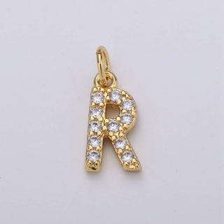 14k Gold Filled Micro CZ Initial Letter