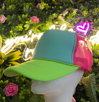 Neon Tri Color Foam Hat