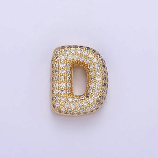 14K Gold Filled 15mm Balloon Bubble Initial Letter