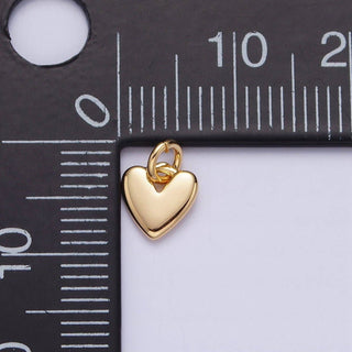 16K Gold Filled Heart Mini Charm in Gold & Silver