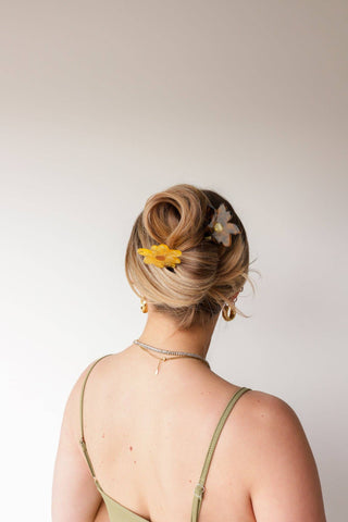 KAXI - FLOWER FRENCH PINS: RED & LEAPORD