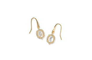 Daphne Crystal Frame Drop Earrings