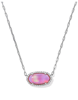 Elisa Pave Frame Short Pendant Necklace