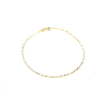The Sis Kiss - Morgan Necklace | Rhinestone Chain in Gold 