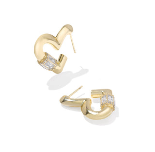 Emery Heart Hoop Earrings