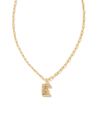 Crystal Letter Gold Short Pendant Necklace