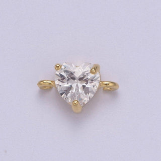Mini Heart Connector Charms