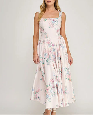 The Poplin Floral Maxi Dress
