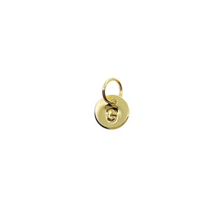 Stamped Micro Initial Letter Charm in 18k Gold Filled