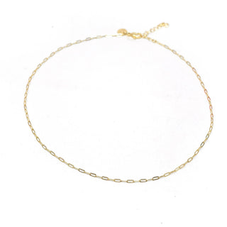 The Sis Kiss - Mini Paperclip Chain Necklace | Threader Charm Necklace  : 16" + 2"
