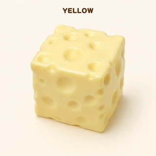 Crunchy Cheese Block Squishy Toy: Pink
