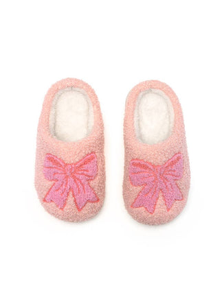 Pretty Bows Kids Slippers - Pink