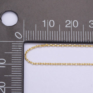 14K Gold Filled Cable Chain 1 Inch Slide Necklace