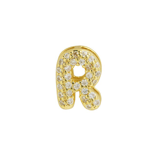 Cz Mini Bubble Initial Custom Word Letter & Number Charms
