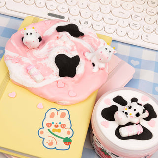 Kawaii Slime Company - Straw-Dairy Cow Signature Dome™ Slime