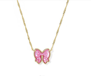 Haley Bow Short Pendant Necklace