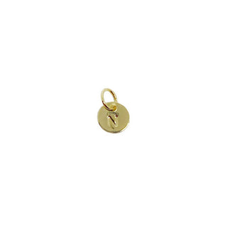Stamped Micro Initial Letter Charm in 18k Gold Filled