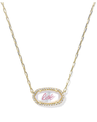 Elisa Pave Frame Short Pendant Necklace