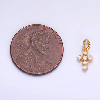 24K Gold Filled Clear CZ Mini Charm in Gold & Silver