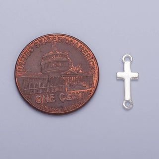 Sterling Silver 13mm Cross Connector