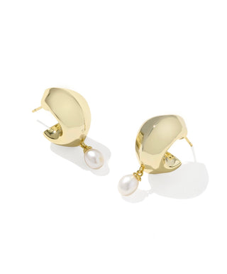 Oakland Pearl Huggie Earrings