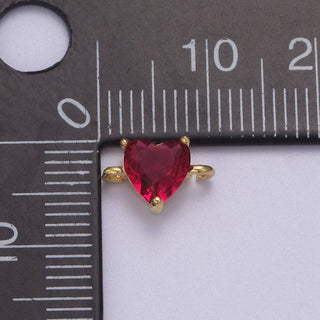 Mini Heart Connector Charms