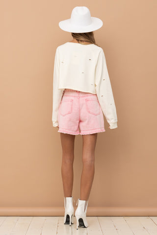 Game Day French Terry Crop Graphic Sweatshirt
