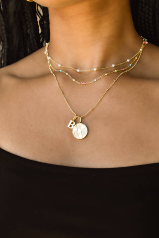 The Sis Kiss - Confetti Chain - Threader for Charms, Initials, Everyday: Gold