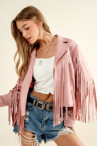 Rodeo Princess Studded Fringe Western Jacket
