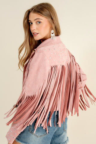 Rodeo Princess Studded Fringe Western Jacket