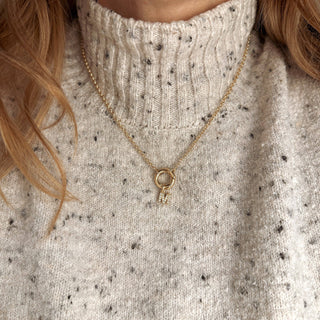 18k Gold Filled Micro Cz Initial