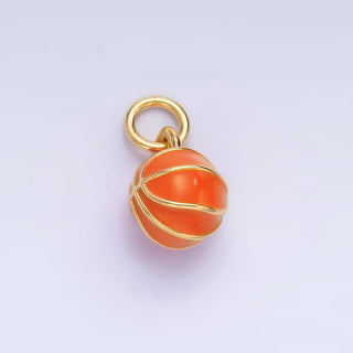 24K Gold Filled Basket Ball Sports 3D Charm