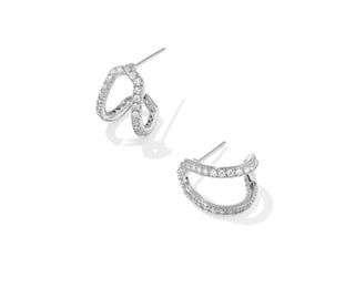 Daphne Pave Huggie Earrings