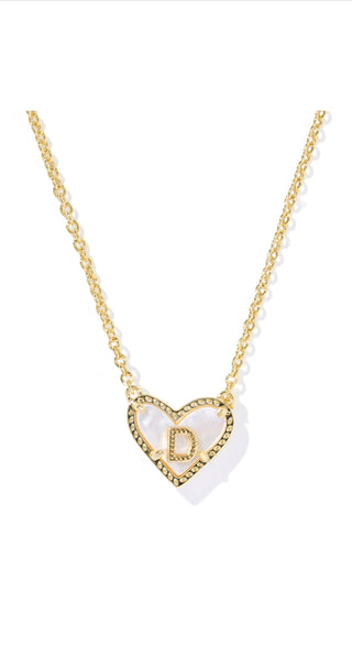 Heart Letter Short Pendant Necklace
