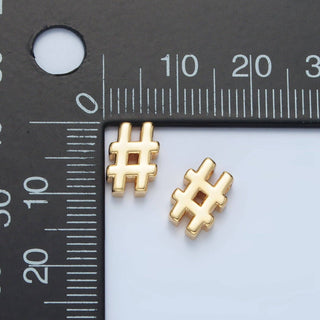 24K Gold Filled "#" Number Sign in Gold