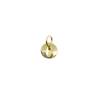 Stamped Micro Initial Letter Charm in 18k Gold Filled
