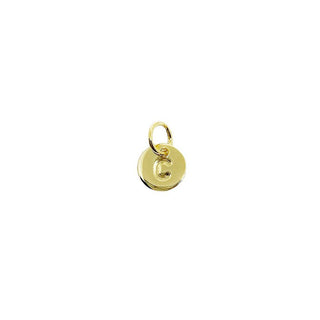 Stamped Micro Initial Letter Charm in 18k Gold Filled