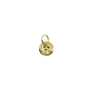 Stamped Micro Initial Letter Charm in 18k Gold Filled