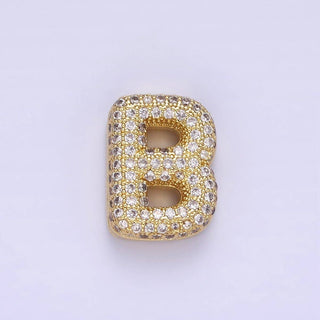 14K Gold Filled 15mm Balloon Bubble Initial Letter