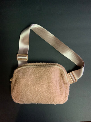 Brown Plush Cross Body Bag
