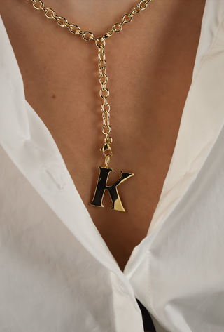 The Sis Kiss - All-American Initial Charm: Silver
