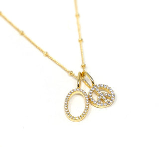 The Sis Kiss - Sleek Initial Gold Charms
