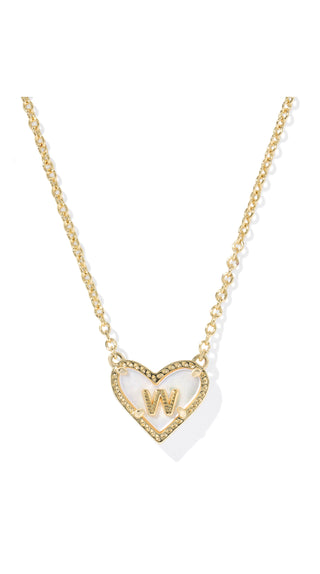 Heart Letter Short Pendant Necklace
