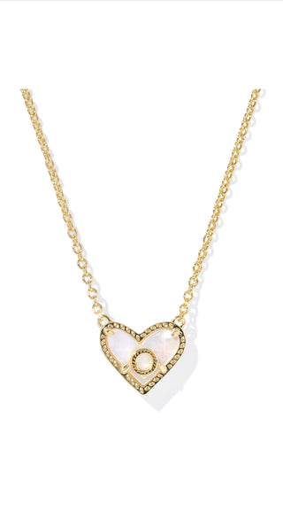 Heart Letter Short Pendant Necklace