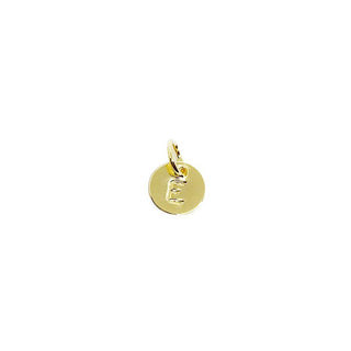 Stamped Micro Initial Letter Charm in 18k Gold Filled