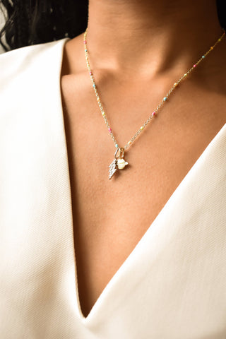 The Sis Kiss - Confetti Chain - Threader for Charms, Initials, Everyday: Gold