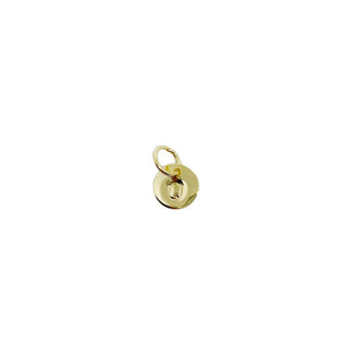 Stamped Micro Initial Letter Charm in 18k Gold Filled