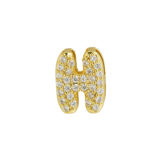Cz Mini Bubble Initial Custom Word Letter & Number Charms