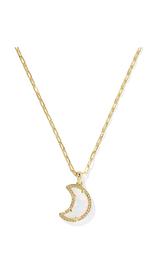 Moon Gold Short Pendant Necklace