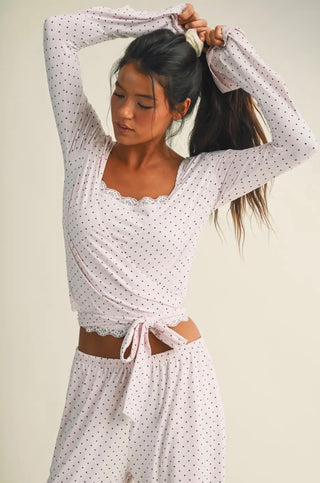 Dainty Dot Knit Lounge 3 Piece Set